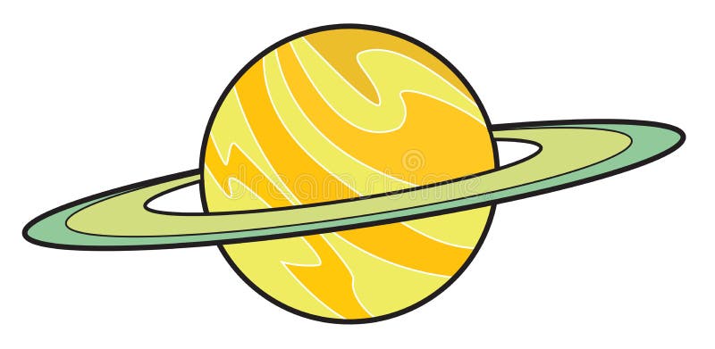 Planet Saturn Cartoon stock vector. Illustration of nature - 72369948