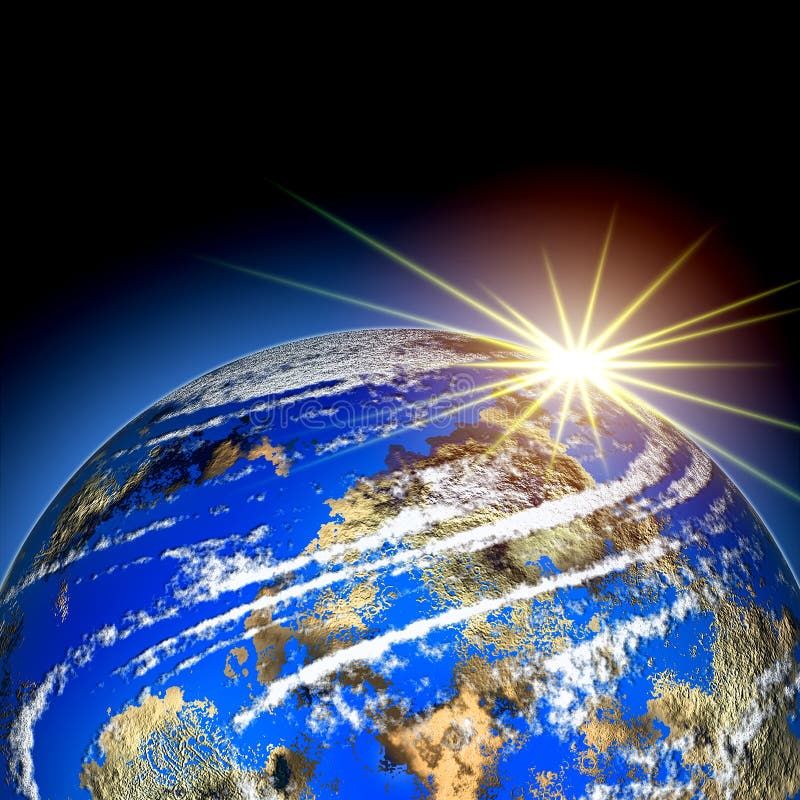 Planet and star stock illustration Planet and star stock illustration
