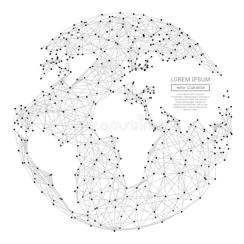 Planet Ziemskie niskie poli- szarość ilustracji Planet Ziemskie niskie poli- szarość ilustracji