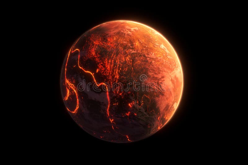 Planeta Da Lava Na Representação Imaginária Ilustração Stock - Ilustração  de imaginária, lava: 104905651