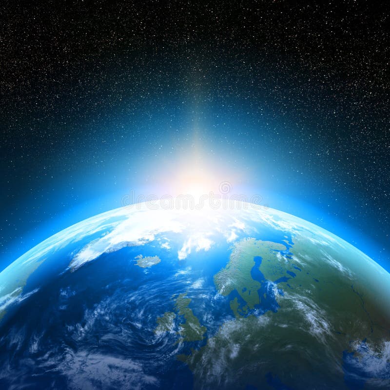 Planeta da terra visto do espaço ilustração do vetor Planeta da terra visto do espaço ilustração do vetor
