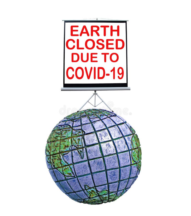 Planeta Terra fechada sinal devido à pandemia coronavírus covid-19 epidemia nova epidemia mundial encerrada crise de recessão fal imagens de stock Planeta Terra fechada sinal devido à pandemia coronavírus covid-19 epidemia nova epidemia mundial encerrada crise de recessão fal imagens de stock