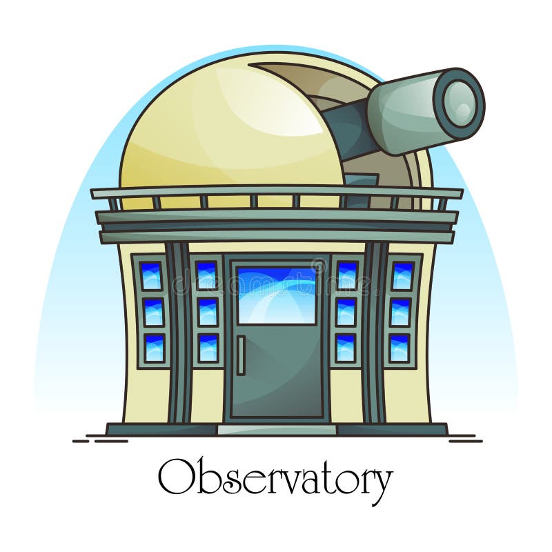 Planetariumbau mit Teleskop in Kuppel