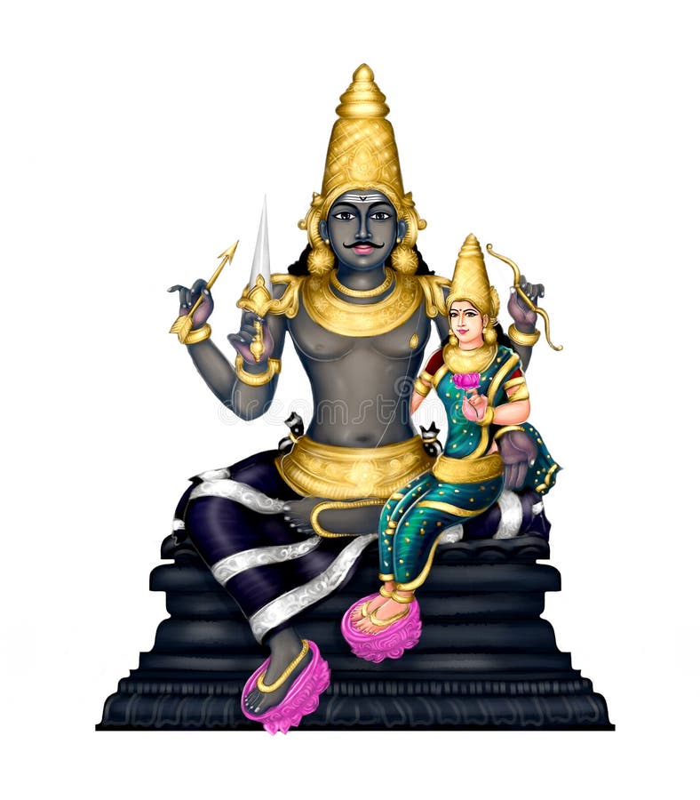 Lord Shani Saturn with His Consort, Neelima Stock Illustration -  Illustration of deity, planet: 166839331