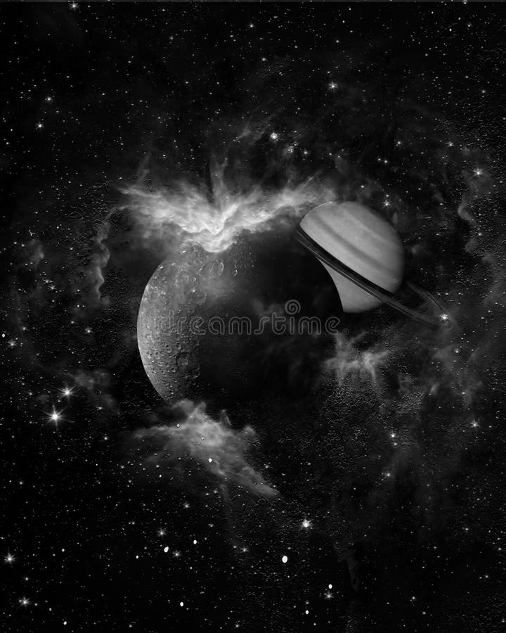 Planetas En Blanco Y Negro Imagen De Archivo Imagen De Pintura 172036049