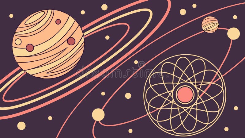 Planetas Geometría cósmica Exploración del espacio Vector de diseño Generativo AI libre illustration
