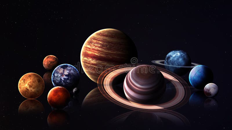 Planetas isolados qualidade do sistema solar da altura ilustração stock Planetas isolados qualidade do sistema solar da altura ilustração stock