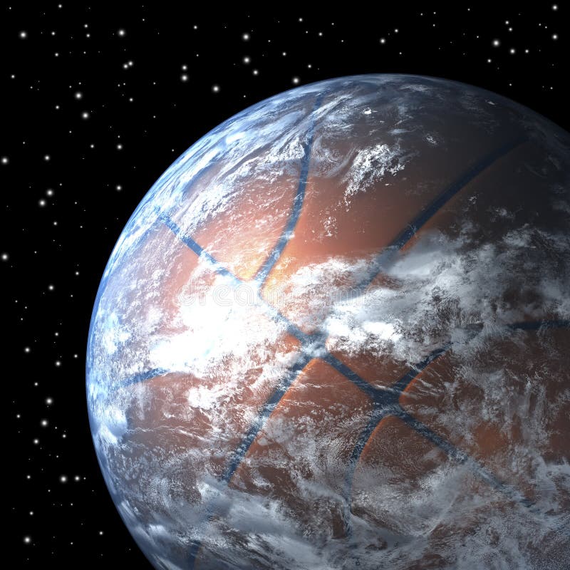Planetenerde als Korbball lizenzfreie abbildung Planetenerde als Korbball lizenzfreie abbildung