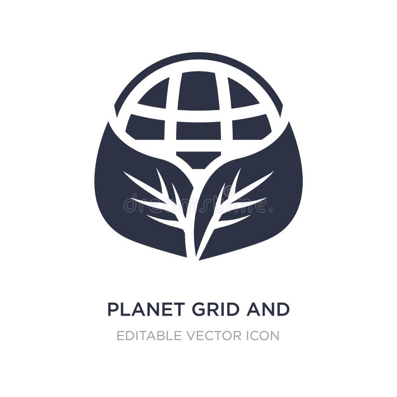 planetraster och en bladsymbol på vit bakgrund Enkel beståndsdelillustration från teckenbegrepp stock illustrationer planetraster och en bladsymbol på vit bakgrund Enkel beståndsdelillustration från teckenbegrepp stock illustrationer