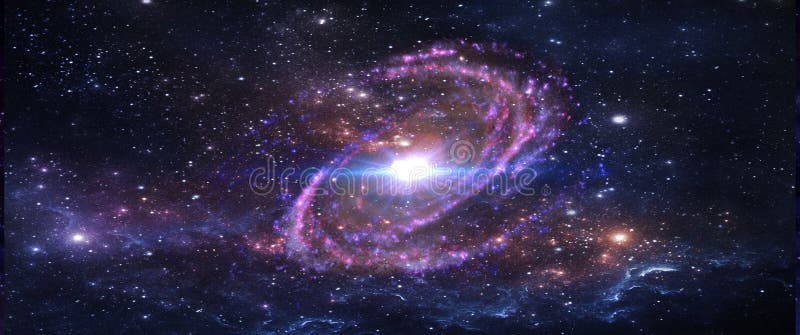 Planets and galaxies, science fiction wallpaper. Beauty of deep space.
