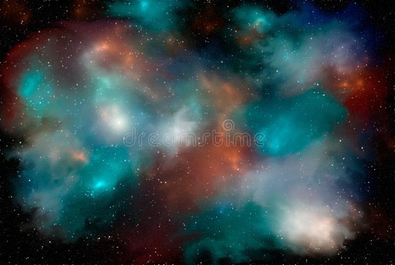 Planets and galaxy, science fiction wallpaper. Beauty of deep space. Billions of galaxies in the universe Cosmic art background. royalty free illustration