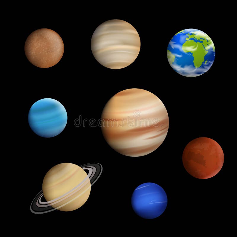 Two planets in space stock illustration. Illustration of planets - 51606787