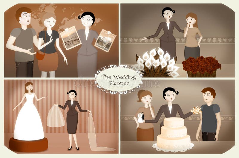 Planificateur de mariage illustration libre de droits Planificateur de mariage illustration libre de droits