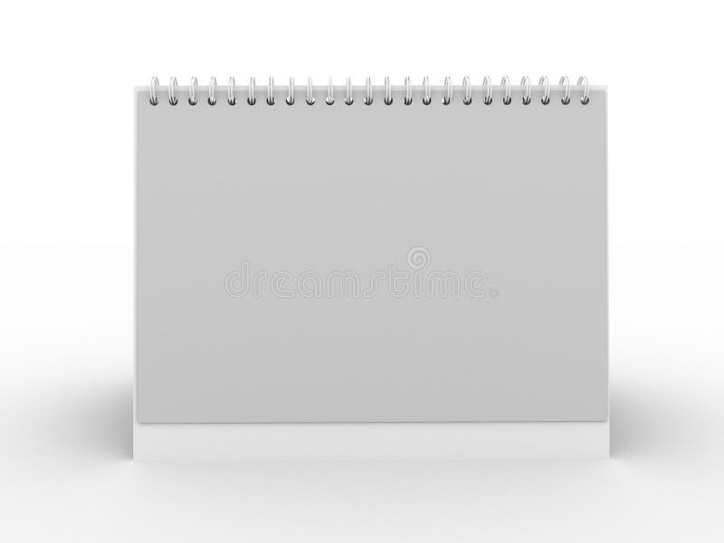 White daily planner, blank or calendar. White daily planner, blank or calendar