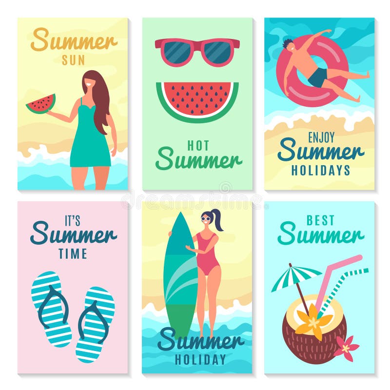 Planlägg kort med sommarsymboler och olika tecken royaltyfri illustrationer Planlägg kort med sommarsymboler och olika tecken royaltyfri illustrationer