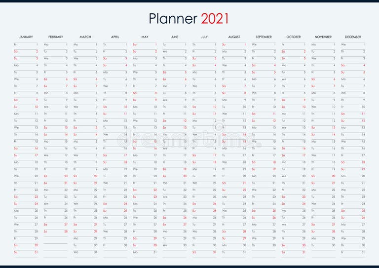 One Page Year Calendar Stock Illustrations – 3,494 One Page Year