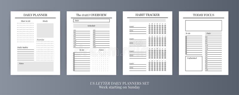 Planner sheet vector. Printable vertical notebook page