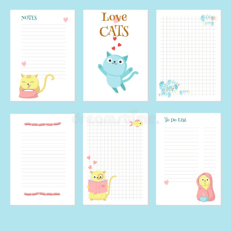 Weekly planner and to do list with cute cats Vector Image