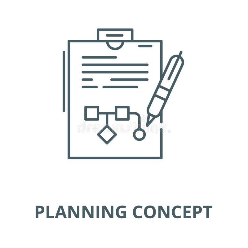  Planning  Concept Vector Line Icon Linear Concept Outline 