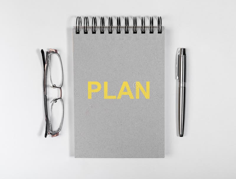 Planning Concept. Word on Planner Notebook Stock Photo Image of grey