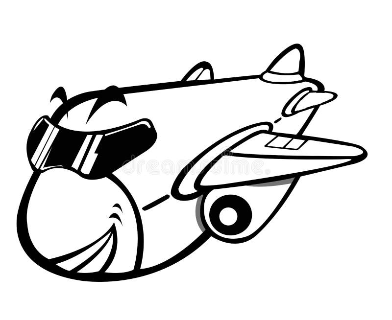 A cute airplane cartoon on the white,vector illustration. A cute airplane cartoon on the white,vector illustration.