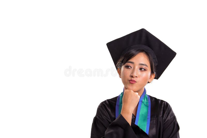 Plano futuro de estudante fêmea graduado fotos de stock Plano futuro de estudante fêmea graduado fotos de stock