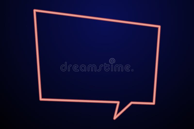 Empty Quadrangular Neon Copy Space Speech Bubble with Tail Pointing Down Design business concept Empty template copy space text for Ad website . Empty Quadrangular Neon Copy Space Speech Bubble with Tail Pointing Down Design business concept Empty template copy space text for Ad website