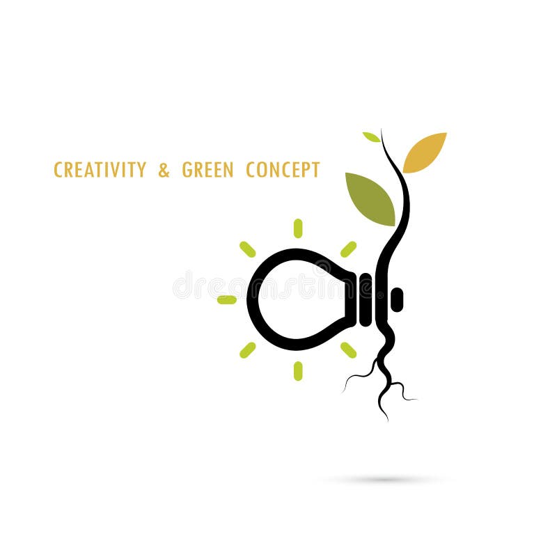 Plant growing inside the light bulb logo.Green eco energy concept.Tree of Knowledge concept. Education and business concept. Vector illustration