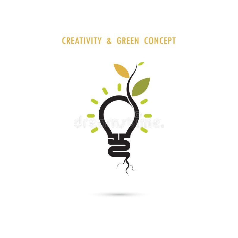 Plant growing inside the light bulb logo.Green eco energy concept.Tree of Knowledge concept. Education and business concept. Vector illustration