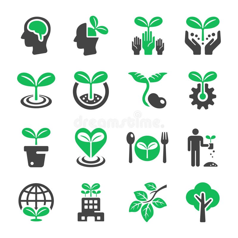 Plant icon set