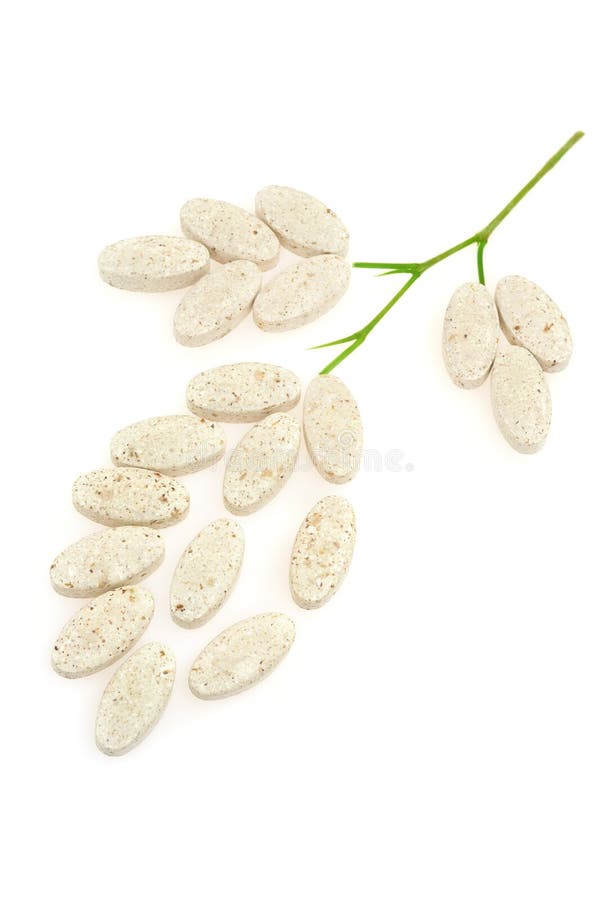 Plant made up of pills - alternative medicine concept. Green herbal drug medicine stock images, royalty-free photos and pictures