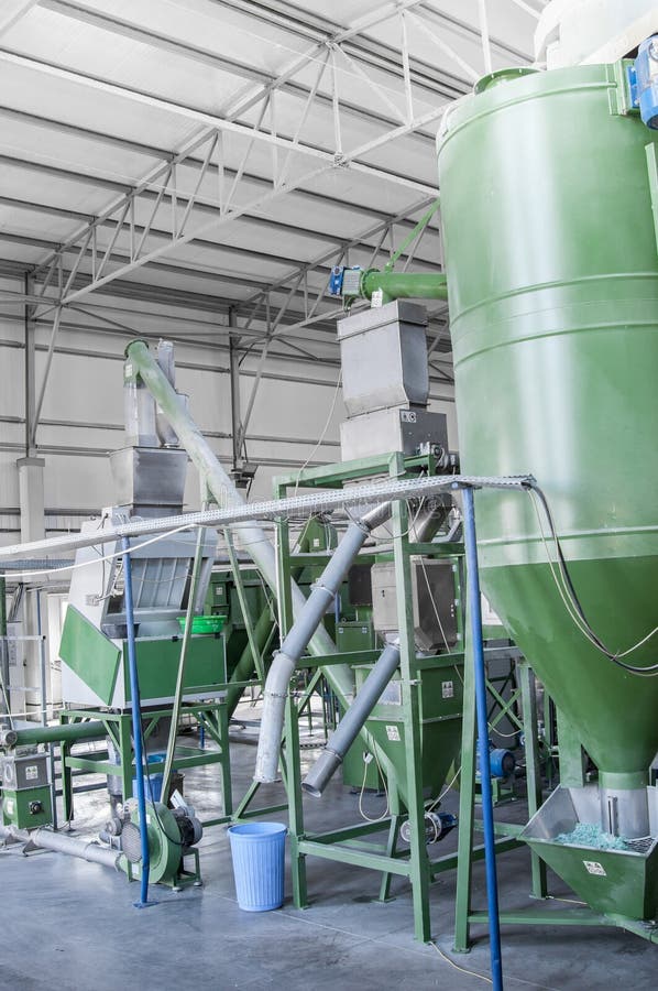 A Plant for Recycling Bottles Stock Image Image of grinding, machine