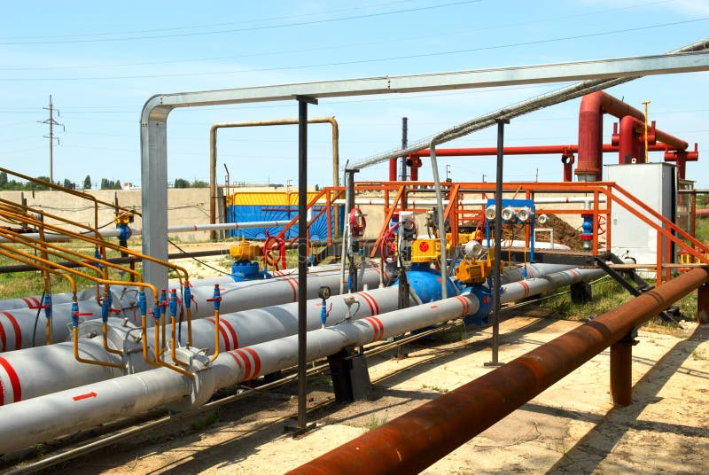 Central de produção de gás fotografia de stock