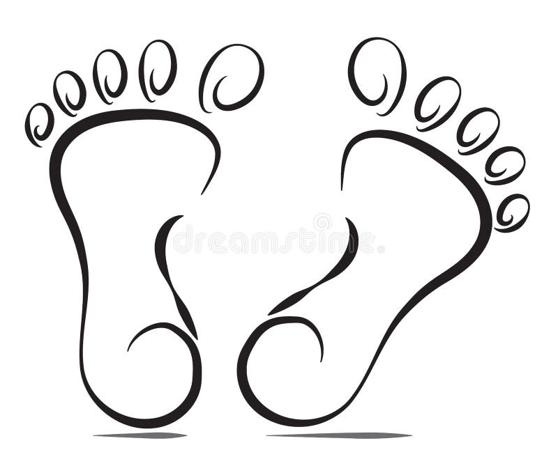 Stylized soles of human legs isolated on a white background. Illustration. Vector. EPS10. Stylized soles of human legs isolated on a white background. Illustration. Vector. EPS10