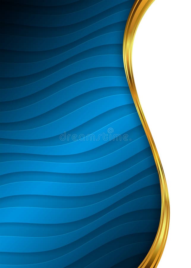 Plantilla abstracta para el sitio web, bandera, tarjeta de visita, invitación del fondo del azul y del oro ilustración del vector Plantilla abstracta para el sitio web, bandera, tarjeta de visita, invitación del fondo del azul y del oro ilustración del vector