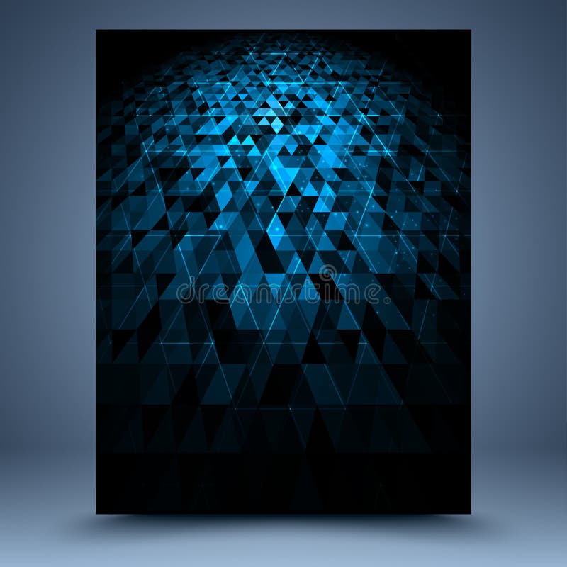 Plantilla azul y negra ilustración del vector
