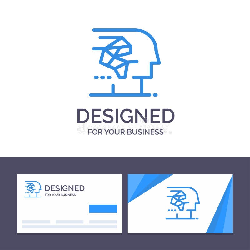 Plantilla creativa Android, artificial, cerebro, ser humano, ejemplo de la tarjeta y del logotipo de visita del vector del interf libre illustration Plantilla creativa Android, artificial, cerebro, ser humano, ejemplo de la tarjeta y del logotipo de visita del vector del interf libre illustration