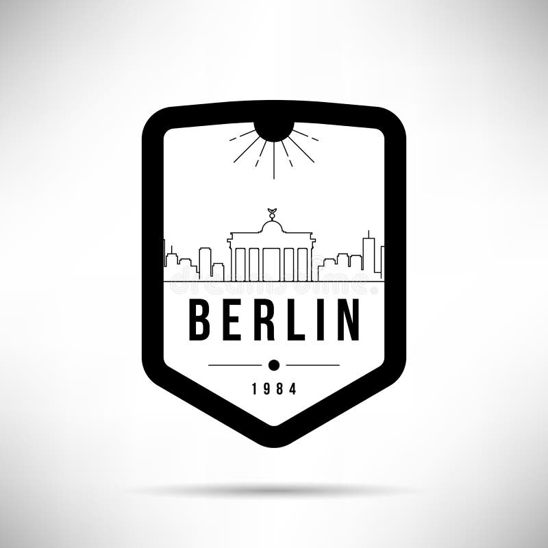 Plantilla de Berlin City Modern Skyline Vector ilustración del vector Plantilla de Berlin City Modern Skyline Vector ilustración del vector