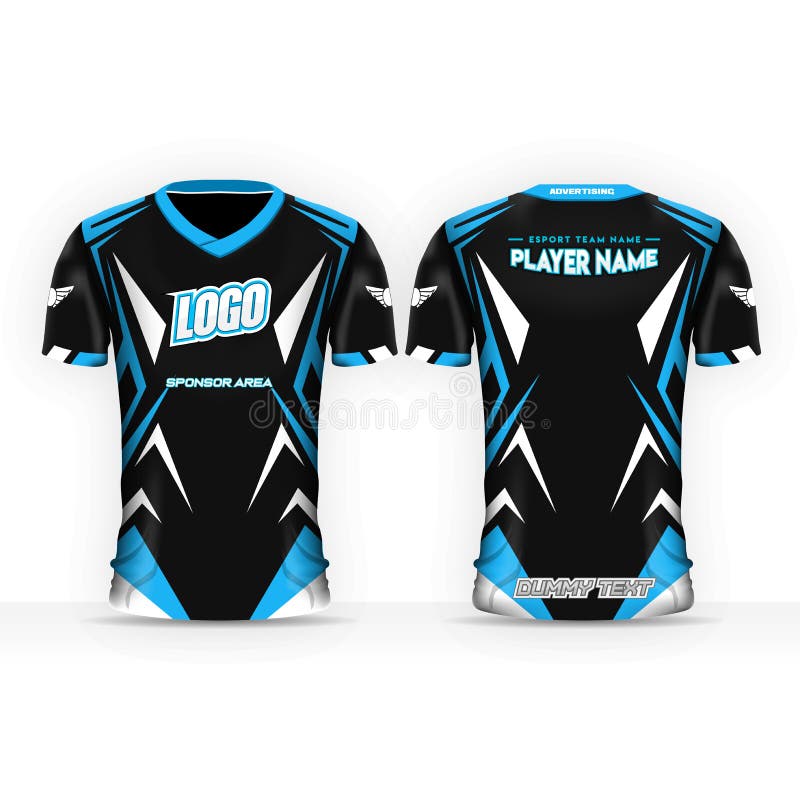 Azul Y Blanco Juego Camiseta Jugadores Uniforme Esports Jersey