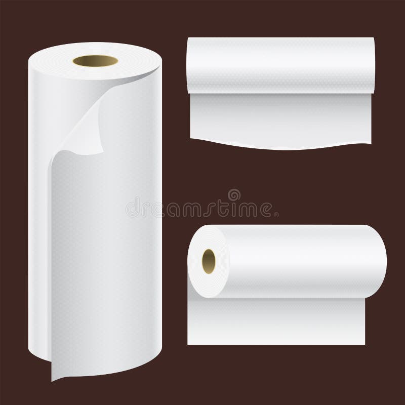 Plantilla de empaquetado blanca aislada instalada de papel realista de la toalla de cocina 3d del espacio en blanco del ejemplo d libre illustration Plantilla de empaquetado blanca aislada instalada de papel realista de la toalla de cocina 3d del espacio en blanco del ejemplo d libre illustration