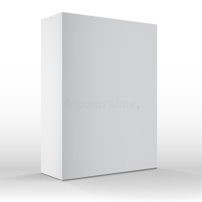 Plantilla de empaquetado blanca de la caja del espacio en blanco realista del vector para el cellphon