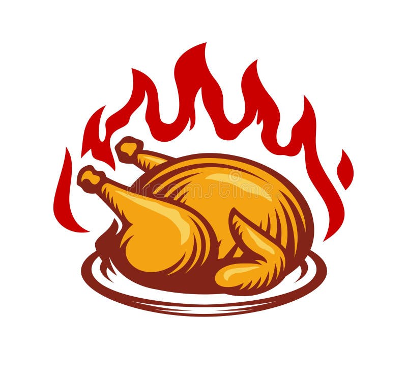 Ejemplo Caliente Del Vector De La Etiqueta Del Fuego Del Pollo Ilustración  del Vector - Ilustración de revuelto, idea: 111779409