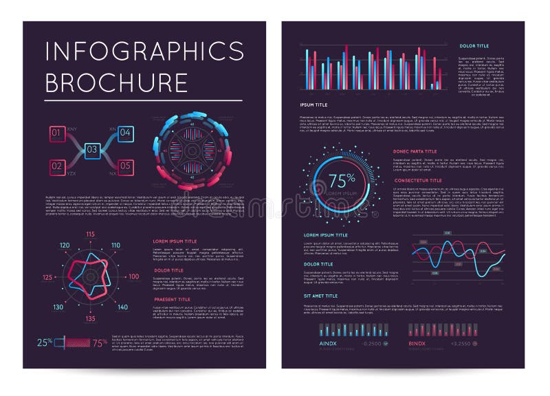 Plantilla de la presentación del negocio con infographics ilustración del vector Plantilla de la presentación del negocio con infographics ilustración del vector