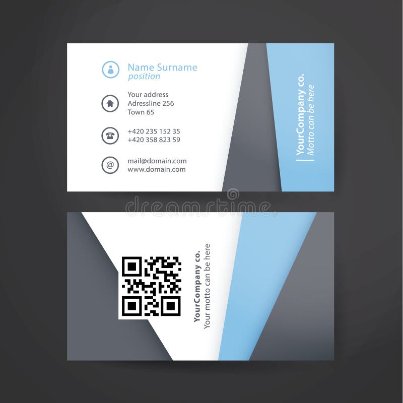 Plantilla de tarjeta de visita vectorial stock de ilustración