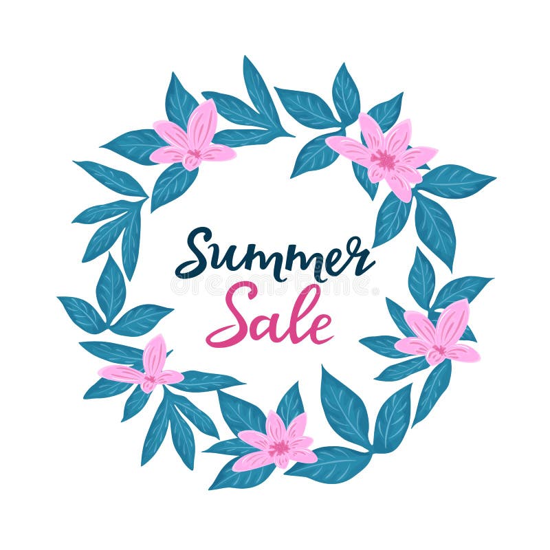 Plantilla de la venta del verano para los descuentos estacionales Carteles florales o diseño de la bandera con las flores libre illustration Plantilla de la venta del verano para los descuentos estacionales Carteles florales o diseño de la bandera con las flores libre illustration