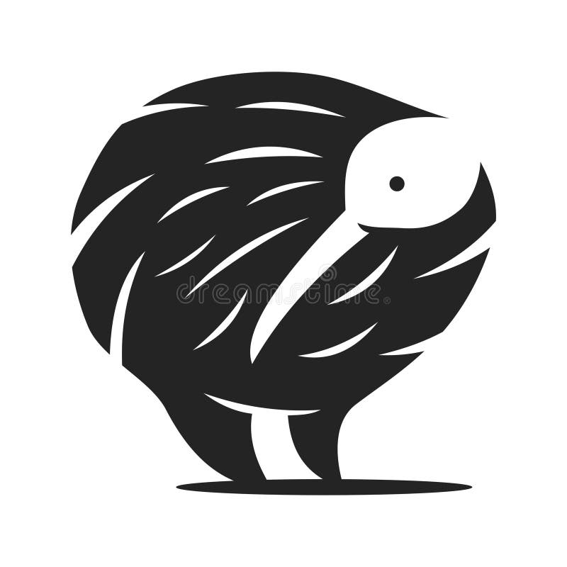 Plantilla de logotipo de ave kiwi aislada. identidad de marca. gráfico vectorial abstracto de icono
