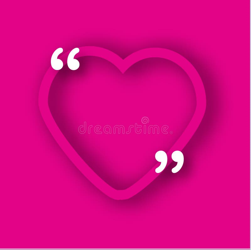 Plantilla de papel rosada del marco del corazón en estilo realista Forme con las comas para las citas y su texto Romántico, backg libre illustration Plantilla de papel rosada del marco del corazón en estilo realista Forme con las comas para las citas y su texto Romántico, backg libre illustration
