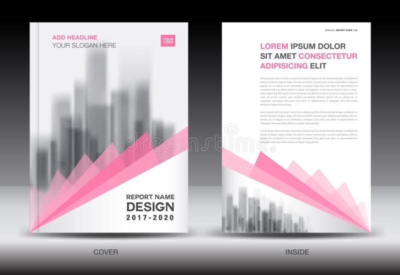 Plantilla del aviador del folleto del informe anual, diseño rosado de la cubierta ilustración del vector Plantilla del aviador del folleto del informe anual, diseño rosado de la cubierta ilustración del vector