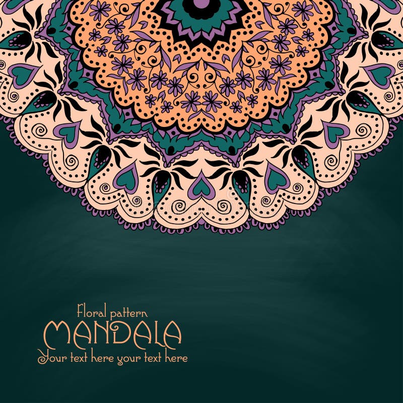Plantilla del diseño del modelo de la mandala Vintage étnico stock de ilustración Plantilla del diseño del modelo de la mandala Vintage étnico stock de ilustración