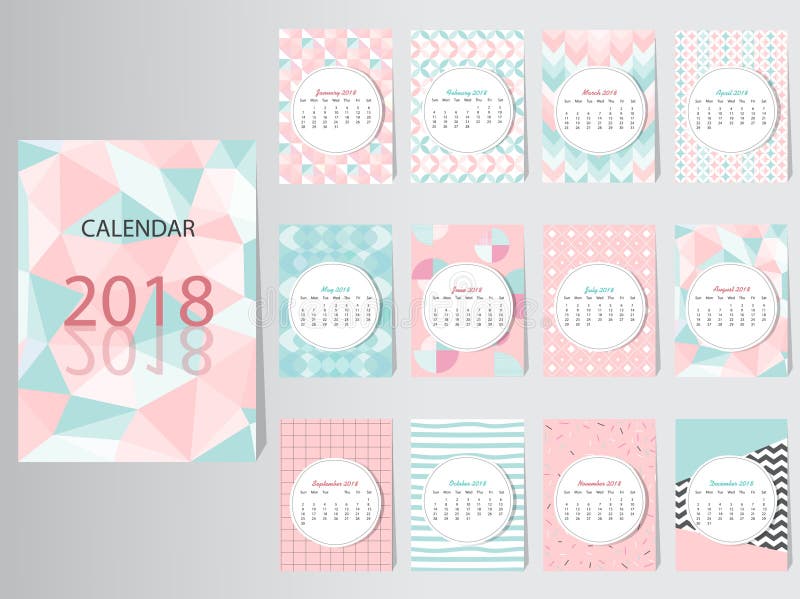 Plantilla del diseño del vector del calendario 2016 con el modelo abstracto ilustración del vector Plantilla del diseño del vector del calendario 2016 con el modelo abstracto ilustración del vector